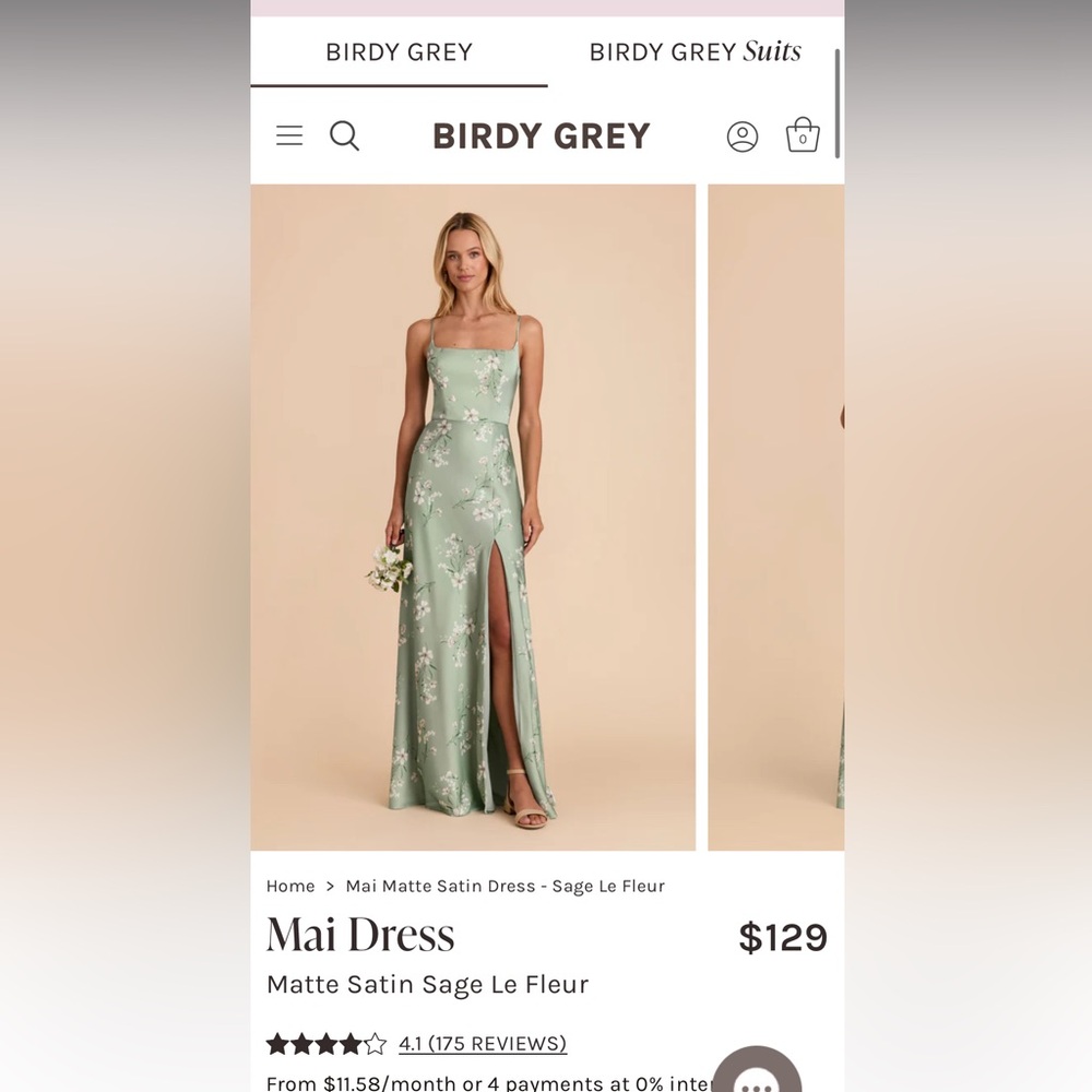Birdy Grey Mai Matte Satin Maxi Dress in Sage le fleur with Floral Print